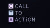 Call to Action in Kreide auf schwarzem Hintergrund