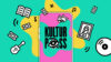 Smartphone mit Wording Kulturpass und Grafikelementen der Kulturbranche